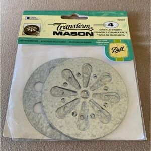New lot of 4 Ball Mason metal jar candle or potpourri standard size lid inserts